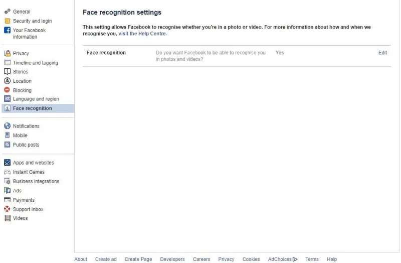 Відключення автоматичного розпізнавання облич у Facebook
