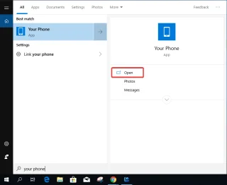 Як використовувати програму для телефону в Windows 10?