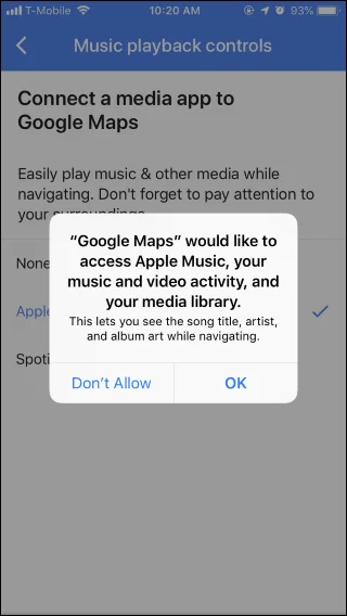 Как да използвате и управлявате музикални контроли в приложението на Google Maps