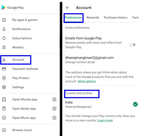Kaip pakeisti šalį „Google Play“ parduotuvėje