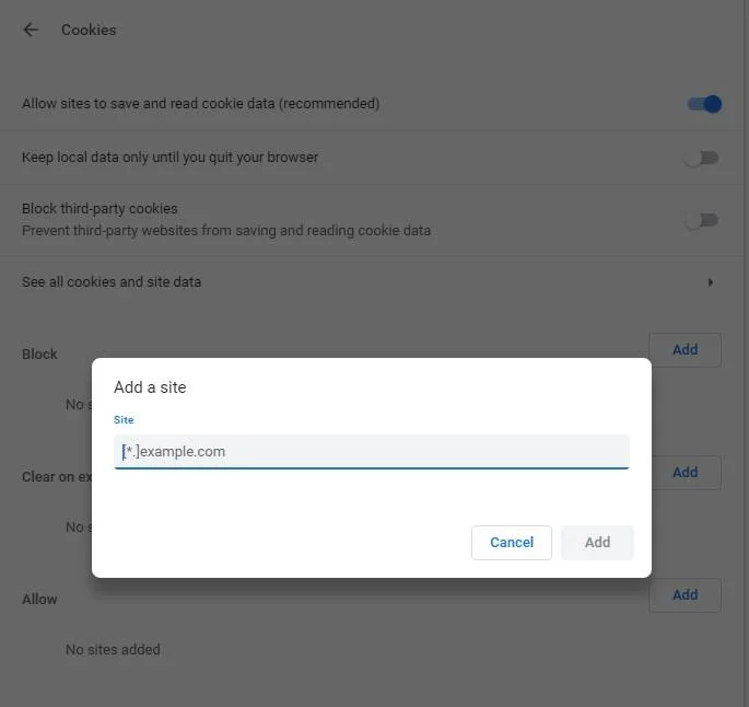 Hur man inaktiverar cookies i Google Chrome