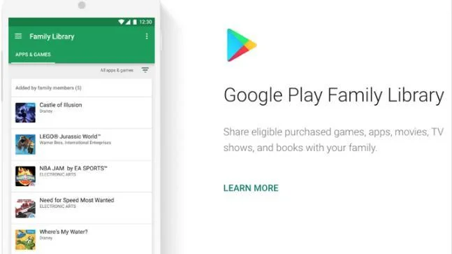 Семейната библиотека на Google Play не работи и как да го поправя?