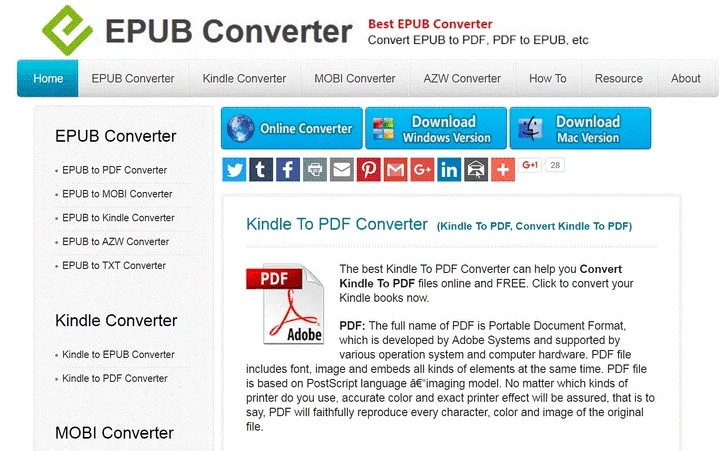Kaip konvertuoti Kindle eBook į PDF