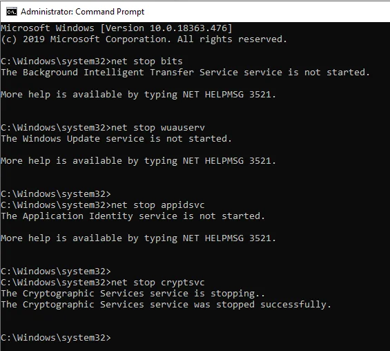 Як виправити помилку Windows Update 0x800705b4