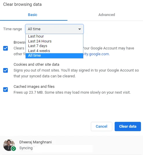 Rychlé a jednoduché kroky, jak vymazat mezipaměť a soubory cookie v prohlížeči Chrome?