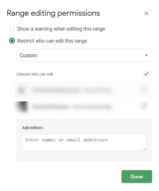 Бързи начини за защита на Google Таблици