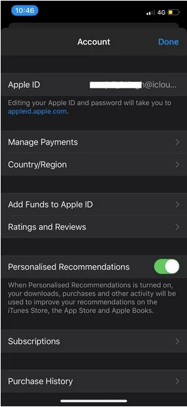 Zobrazit Apple ID