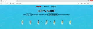 Как да играете игра на Microsoft Edge Surf на вашия компютър?