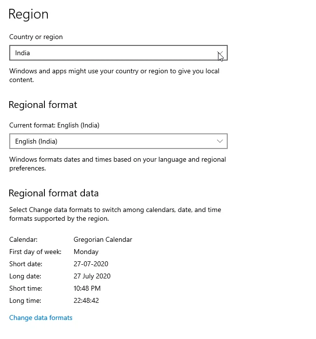 A nyelvi beállítások megváltoztatása a Windows 10 rendszerben