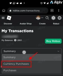 Как да видите историята на покупките в Roblox