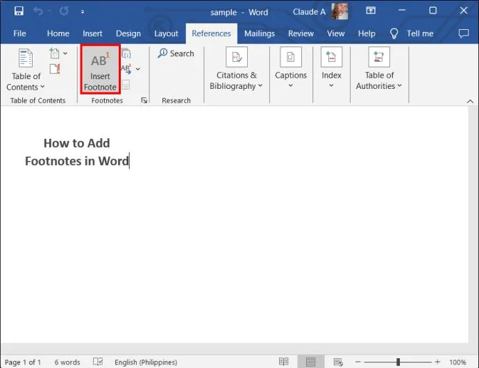 Как да добавите бележки под линия в Microsoft Word