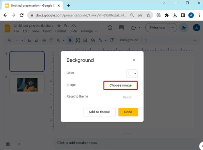 Как да промените формата на изображение в Google Презентации