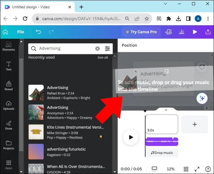 Canva: Как да добавите музика към видео
