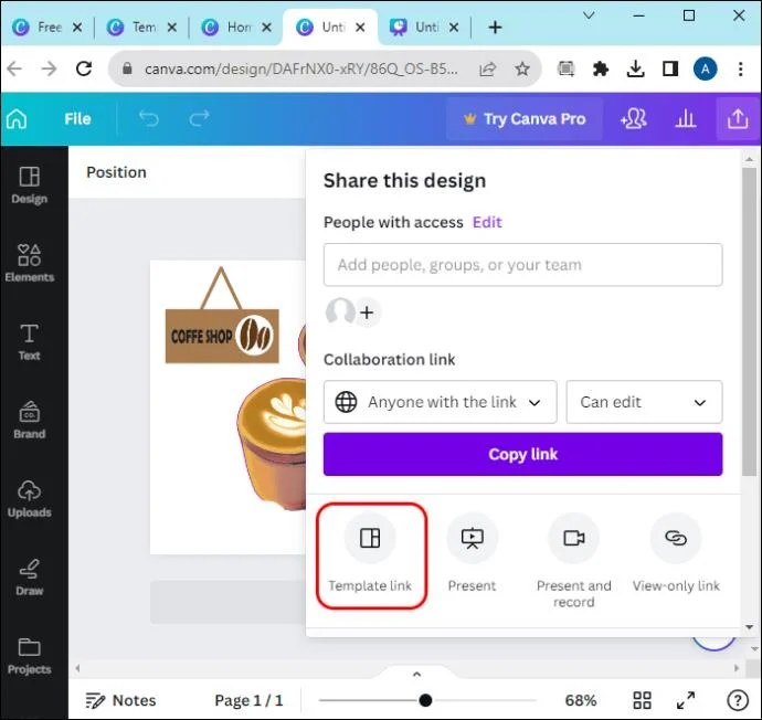 Как да споделите дизайн с вашия екип в Canva