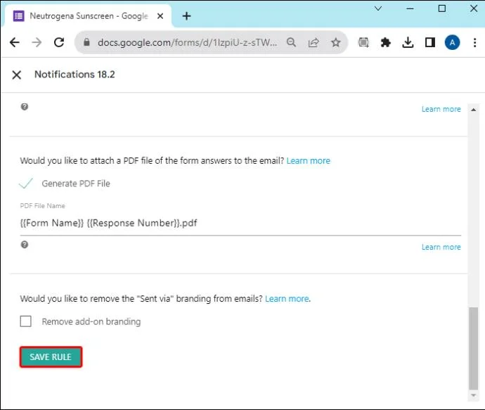 Как да получите известие, когато формуляр е изпратен в Google Forms