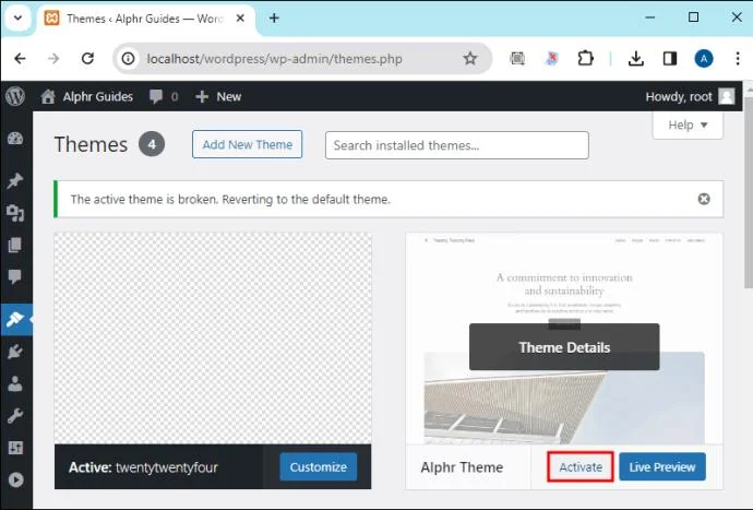 Πώς να αλλάξετε ένα όνομα θέματος WordPress