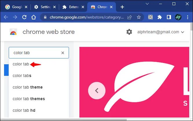 Как да промените цвета на раздела в Chrome