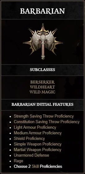 Όλες οι τάξεις στο Baldur'S Gate 3