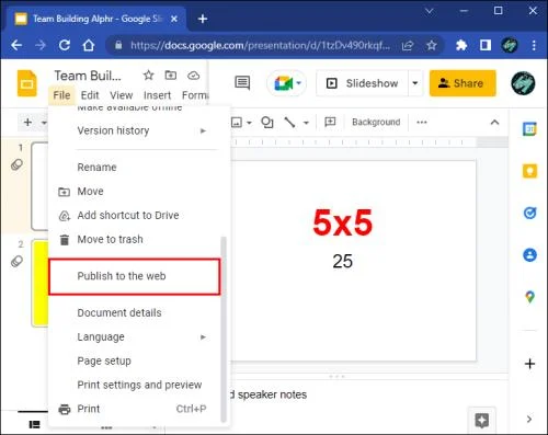 Как да повторите Google Slides