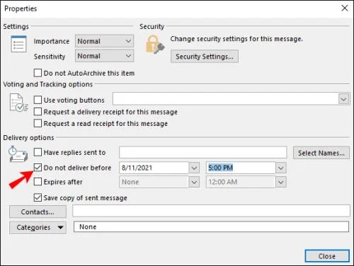 Как да насрочите имейл в Outlook