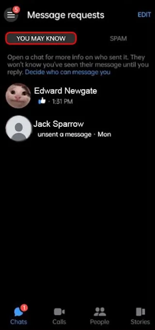 Jak zobrazit omezené zprávy v Messengeru