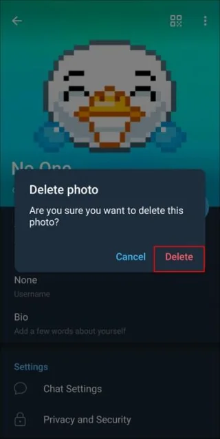 Πώς να διαγράψετε φωτογραφίες προφίλ στο Telegram