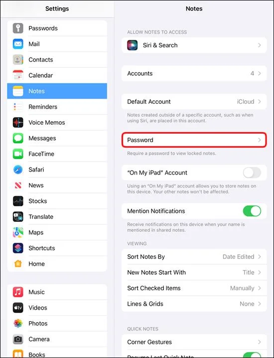 Как да защитите с парола Apple Notes
