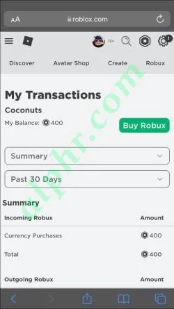 Как да видите историята на покупките в Roblox