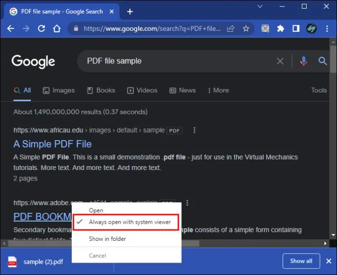 Πώς να σταματήσετε το Chrome να ανοίγει αρχεία PDF στο πρόγραμμα περιήγησης