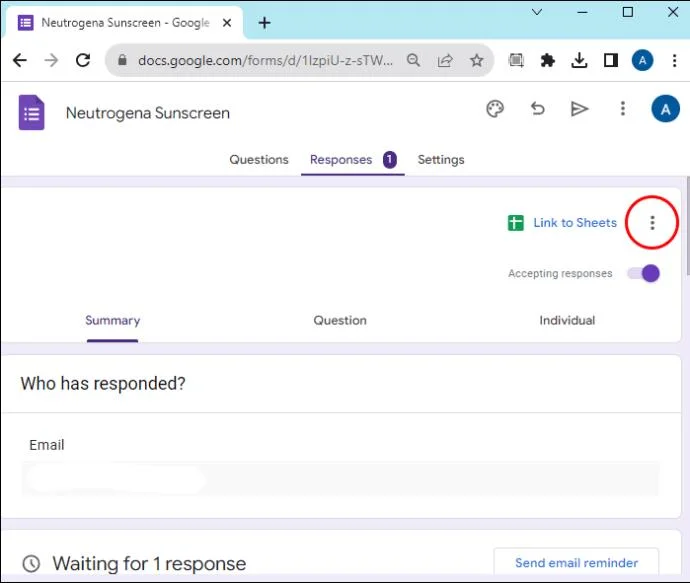 Как да получите известие, когато формуляр е изпратен в Google Forms