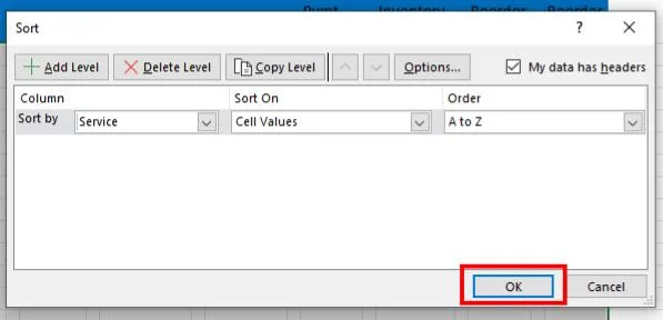 Как да сортирате в Excel