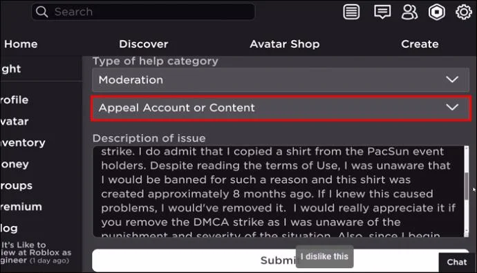 Как да видите забранени акаунти в Roblox