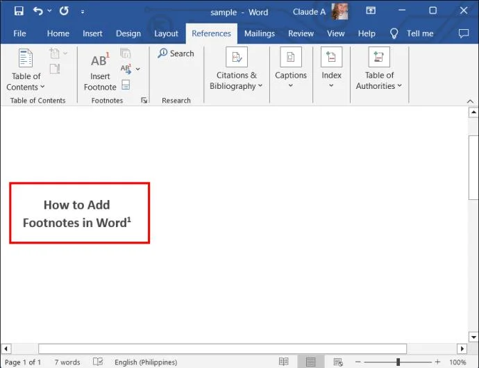 Как да добавите бележки под линия в Microsoft Word