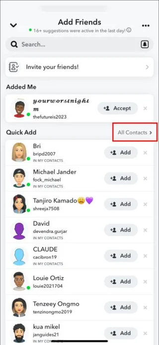 Πώς να βρείτε διαγραμμένους φίλους στο Snapchat