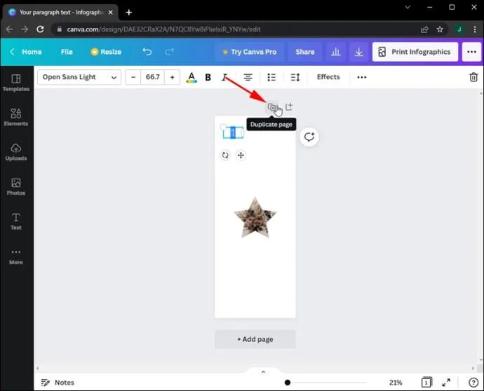 Как да добавите номера на страници в Canva