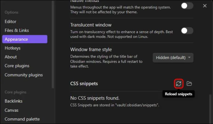 Πώς να χρησιμοποιήσετε αποσπάσματα CSS στο Obsidian