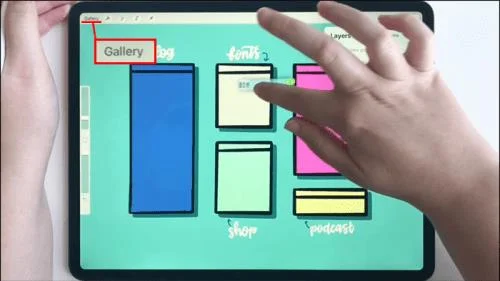 Kā Procreate izvēlēties vairākus slāņus