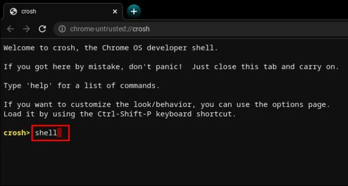 CROSH команди – ръководство за вашия Chromebook