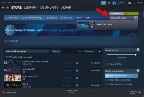 Jak darovat hru Steam