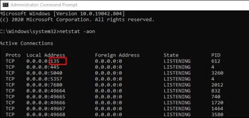 Hvernig á að athuga hvaða höfn eru opin á Windows 10 tölvu