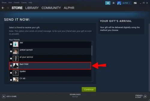 Jak darovat hru Steam