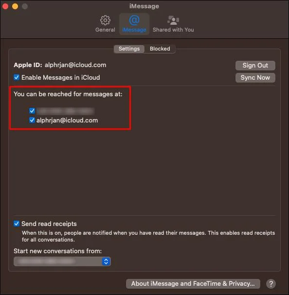 Как да коригирате контактите в IMessage, които не се показват на Mac