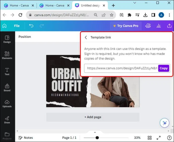 Как да споделите шаблон в Canva