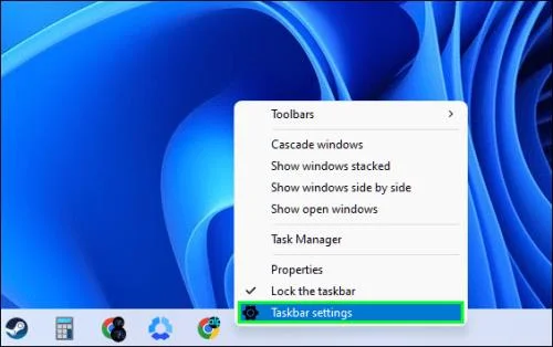Hvernig á að gera verkefnastikuna minni í Windows 11