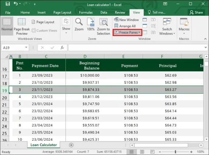 Как да заключите колона в Excel