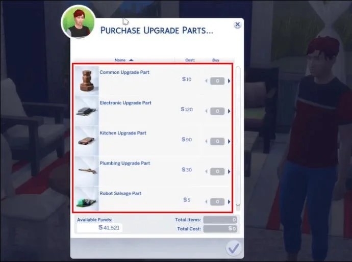 Как да получите части за надграждане в Sims 4