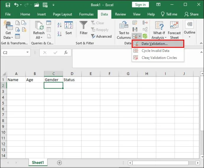 Как да добавите падащ списък в Excel