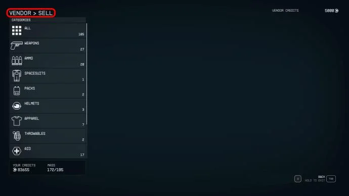 Πώς και πού να πουλήσετε αντικείμενα στο Starfield