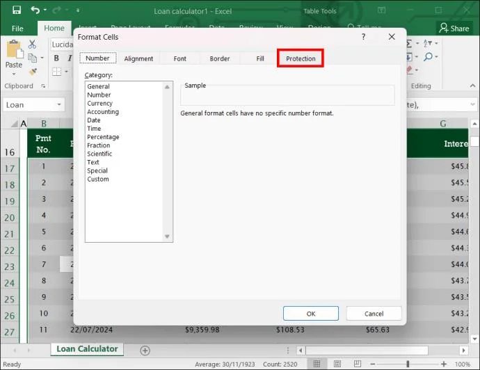 Как да заключите колона в Excel