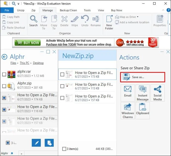 Πώς να ανοίξετε ένα αρχείο Zip